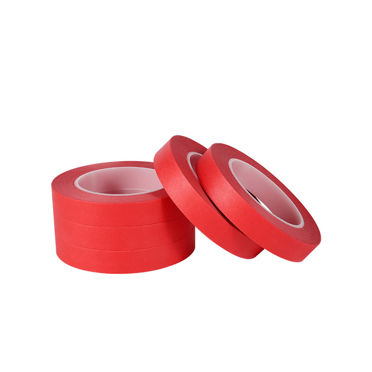 High temperature resistant PET film red paper crepe washi masking paper tape for PCB over tin stove and shading