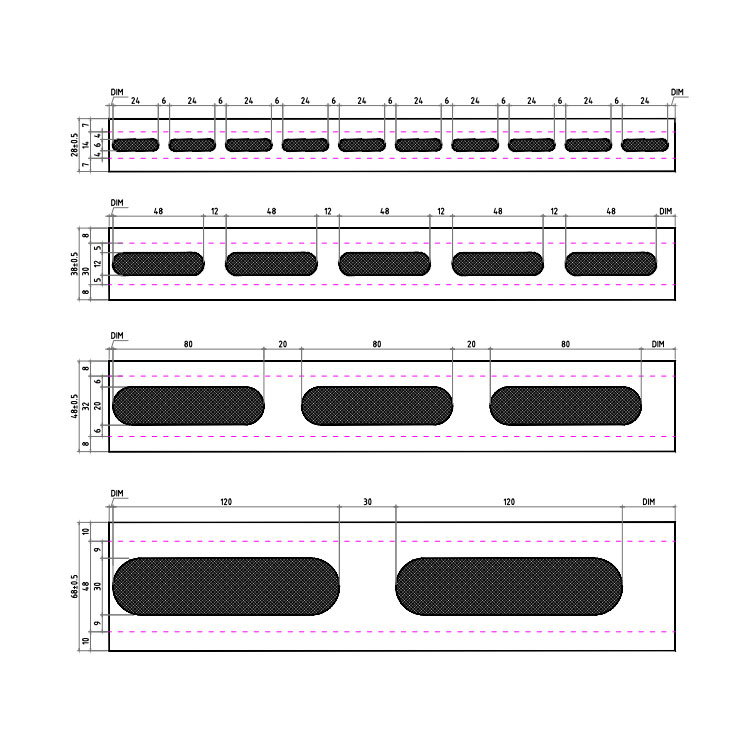 Anti breather Sealing Tape for polycarbonate multiwall sheets