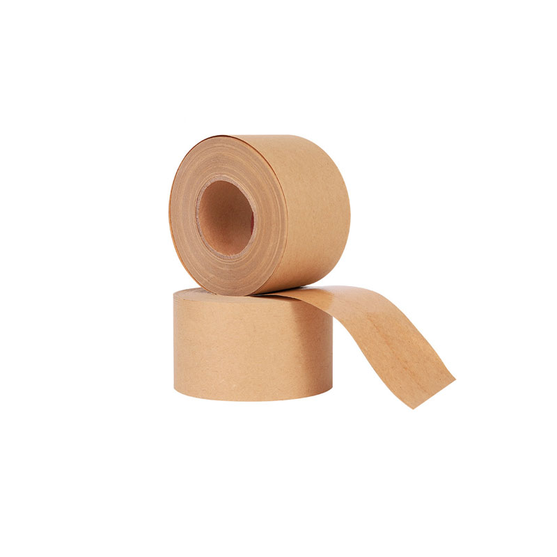 Custom Grid fiberglass Water activated paper tape starch adhesive wet Grid fiber kraft paper tape for seal cartons